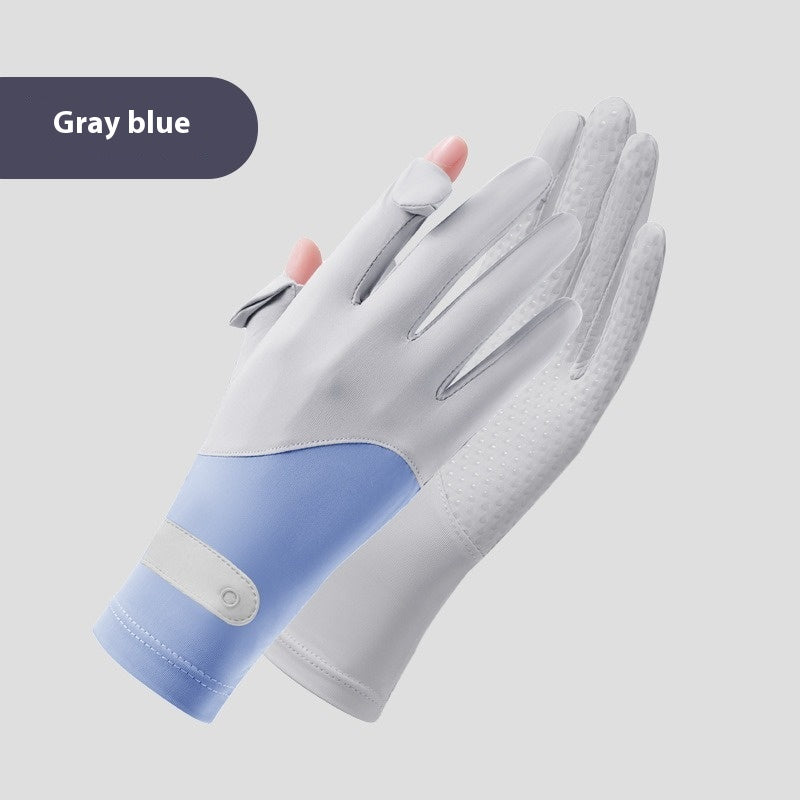 Eisseide-Sonnenschutzhandschuhe Touchscreen UV-Schutz