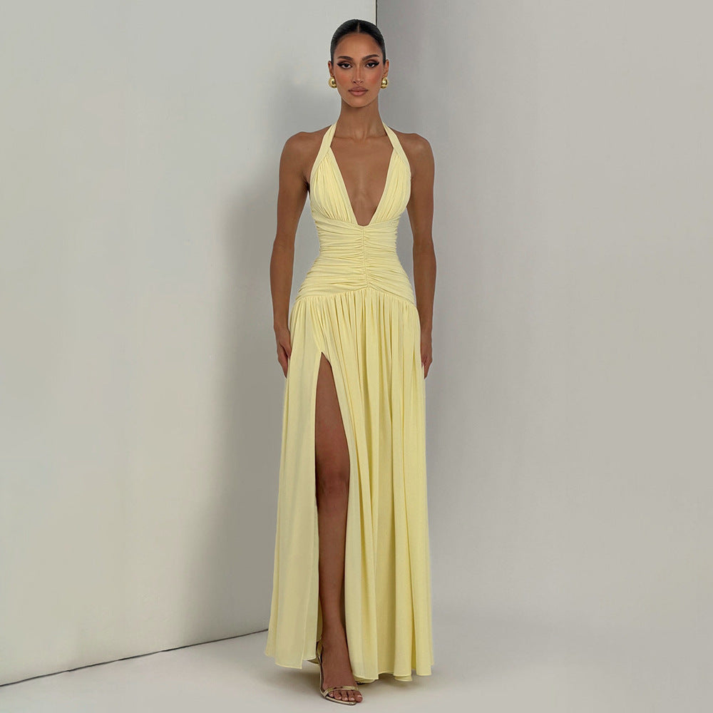 Elegantes, figurbetontes Abendkleid mit Schlitz – Bild 5 | LuxeStyle