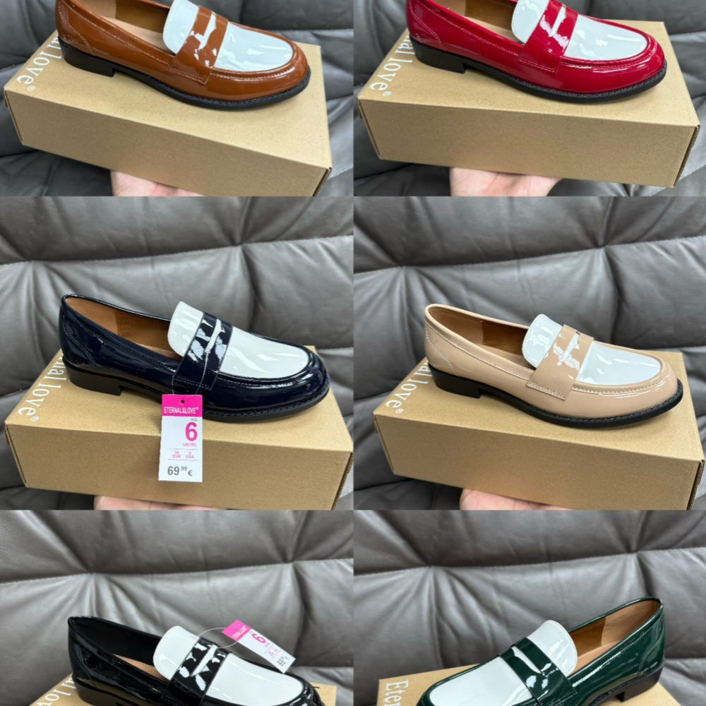 Leder Slipper im britischen Casual-Stil