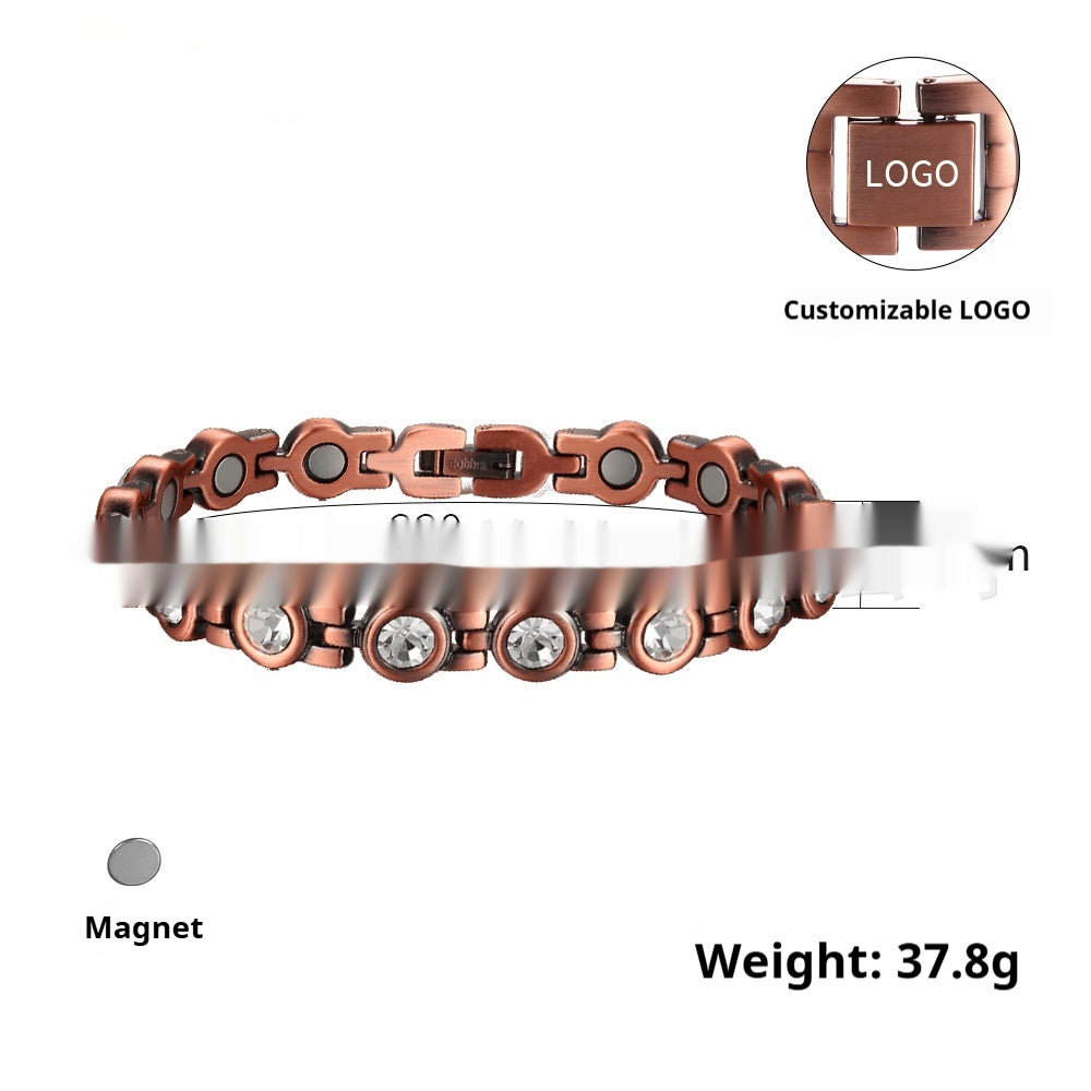 Magnetisches Kupferarmband mit Zirkonia – Bild 5 | LuxeStyle