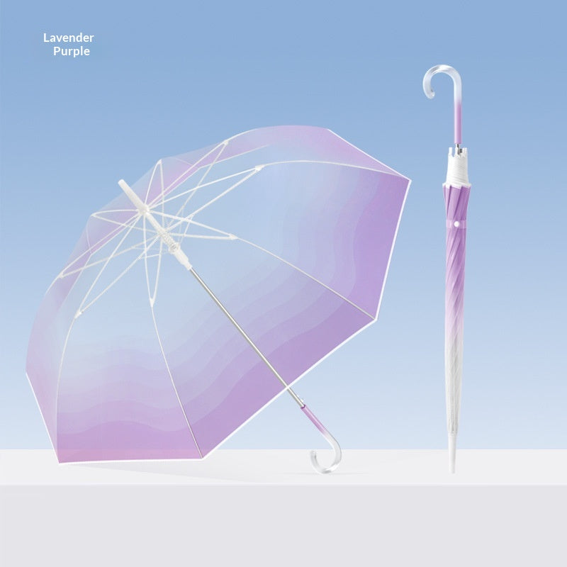 Transparenter Regenschirm mit Farbverlauf