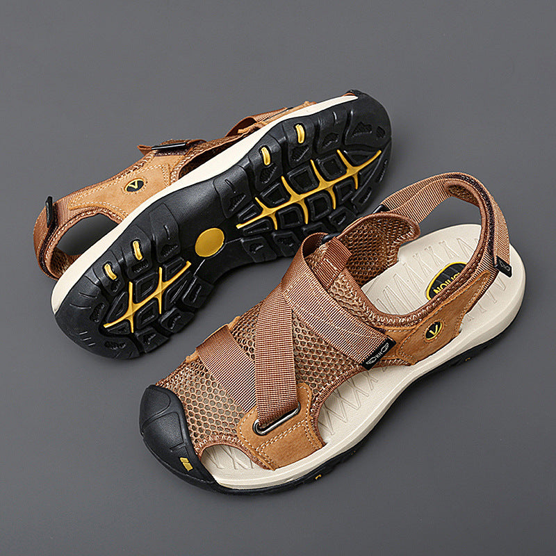 Herren Slip-on Sandalen mit Klettverschluss