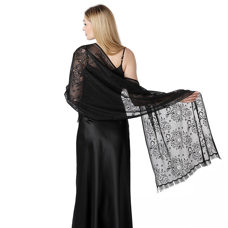 Geblümter Batik-Spitzenschal – Bild 11 | LuxeStyle