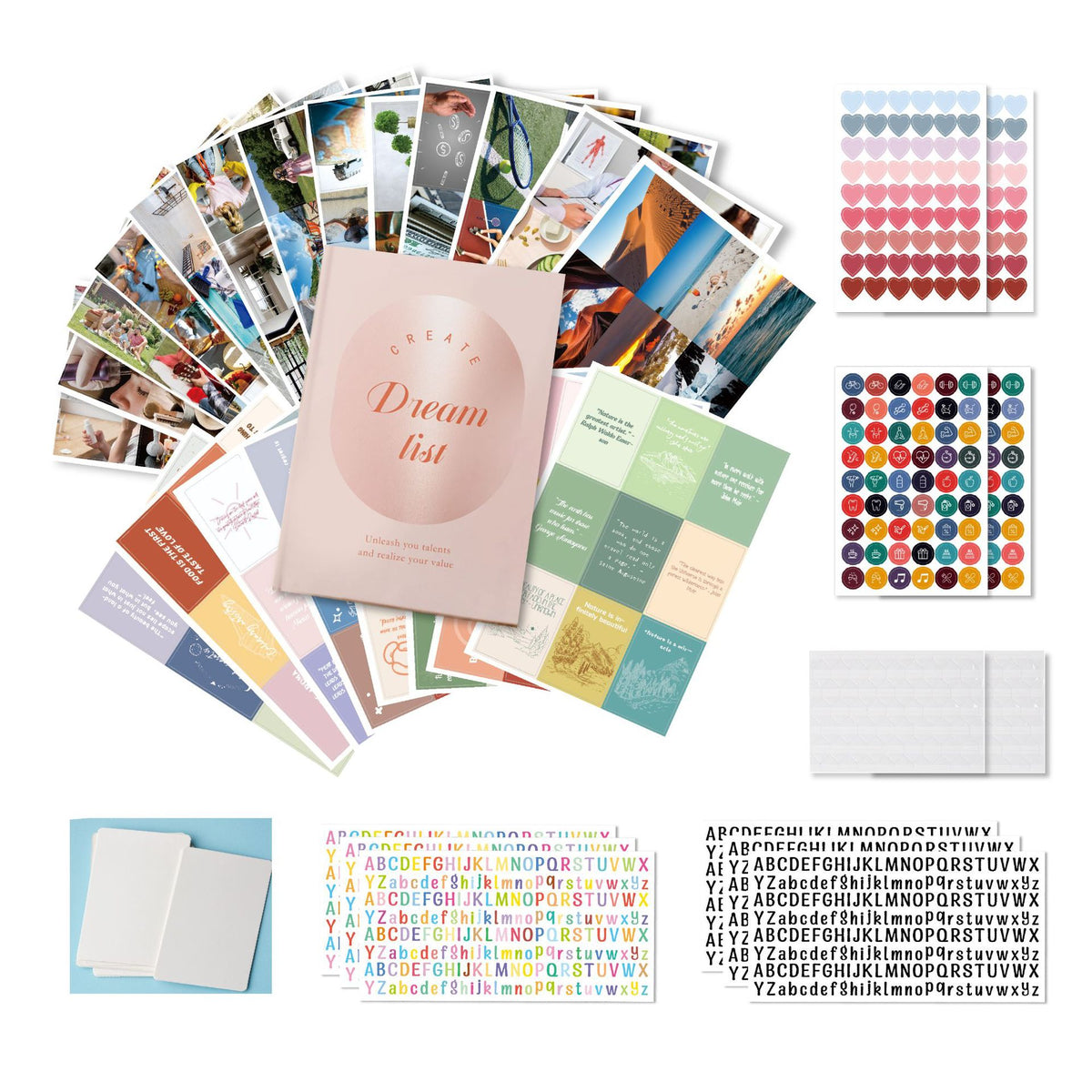 Inspirational Dream Cut Letter Sticker Vision Board Set – Bild 8 | LuxeStyle
