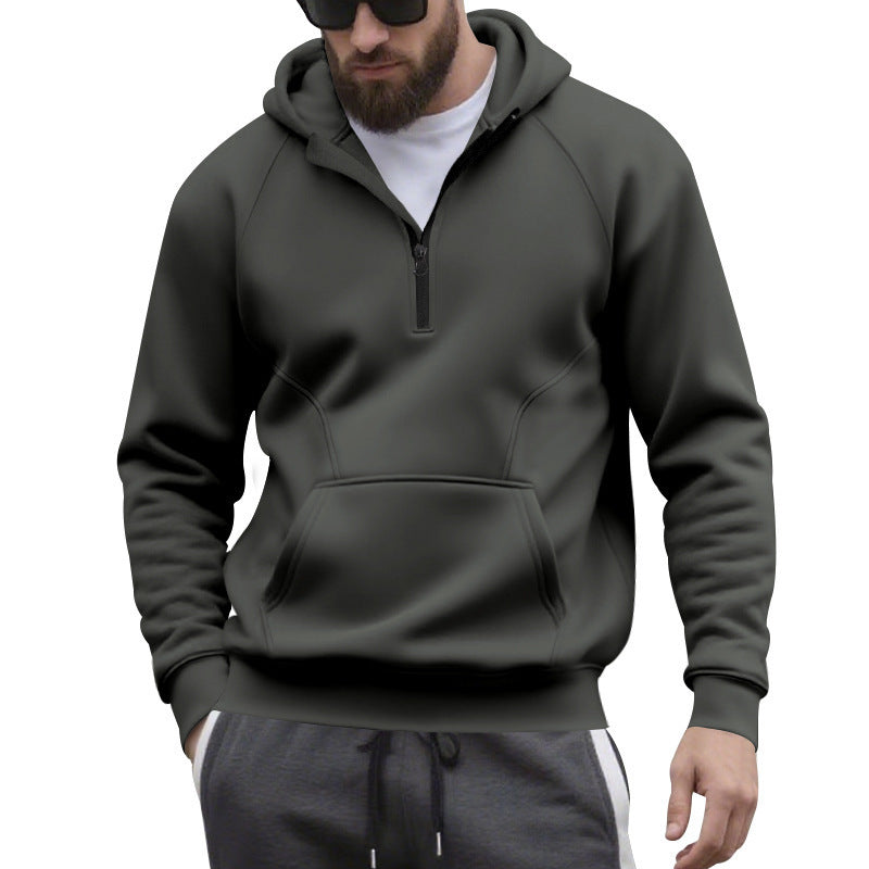 Herren Fleece Kapuzenjacke mit Reissverschluss