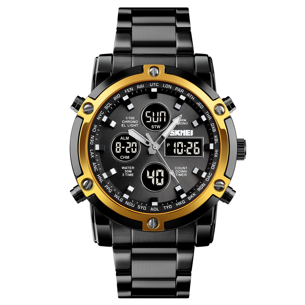 Stahlarmband-Uhr mit Quarzwerk – Silberschale | LuxeStyle