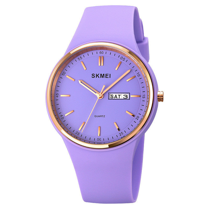 Silikon-Quarzuhr für Damen mit Kalender | LuxeStyle