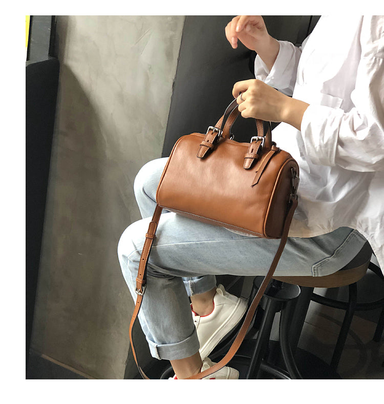 Retro Handtasche aus Rindsleder – Bild 3 | LuxeStyle