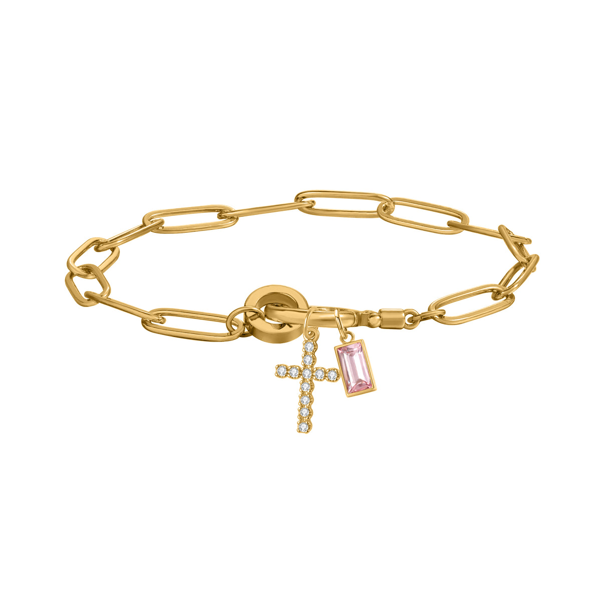 Personalisiertes Geburtsstein Kreuz Armband – Bild 11 | LuxeStyle