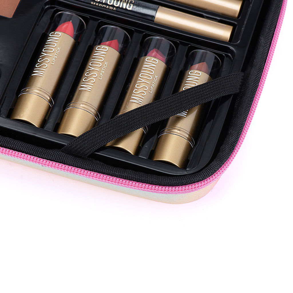 Lippenstift & Lipgloss Augenbrauenstift Highlighter Set – Bild 4 | LuxeStyle