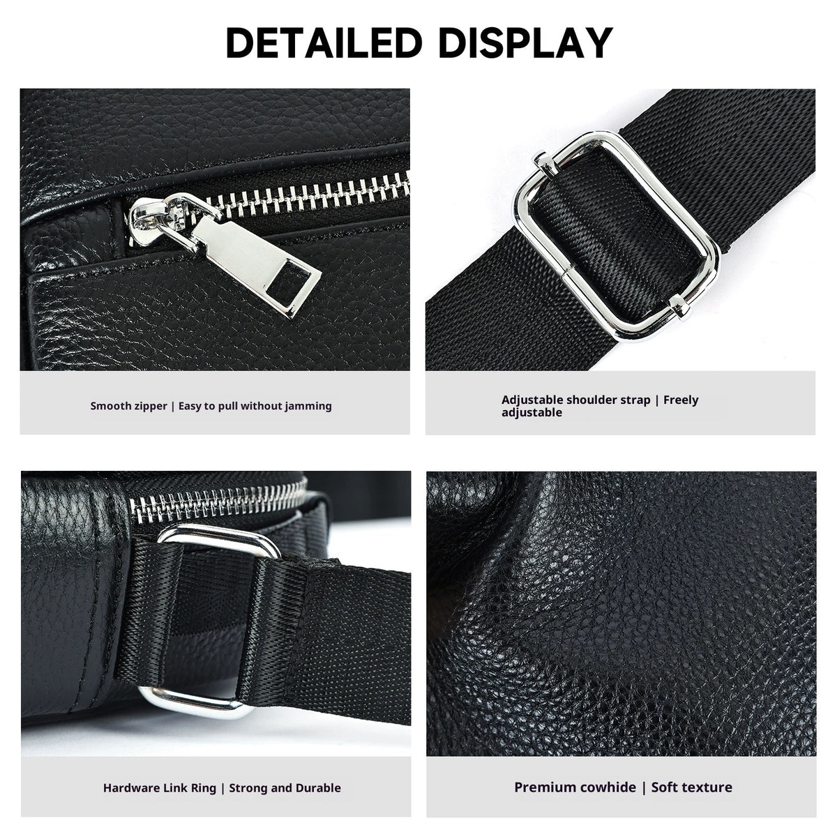 Rindsleder-Crossbody Bag für den Alltag – Bild 2 | LuxeStyle