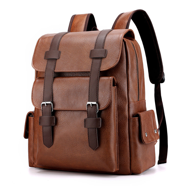 Retro PU-Leder Rucksack für Herren – Bild 3 | LuxeStyle