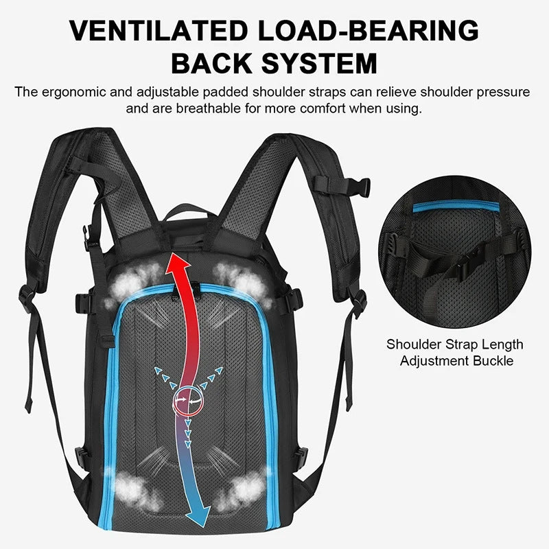 Ski- und Wander-Rucksack 50 L, Schwarz – Bild 4 | LuxeStyle