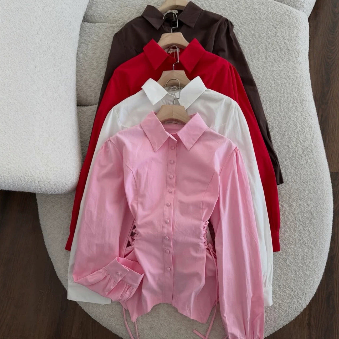 Taillierte Langarm-Bluse für Damen