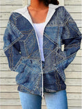 Kapuzenpullover mit Reissverschluss & Print