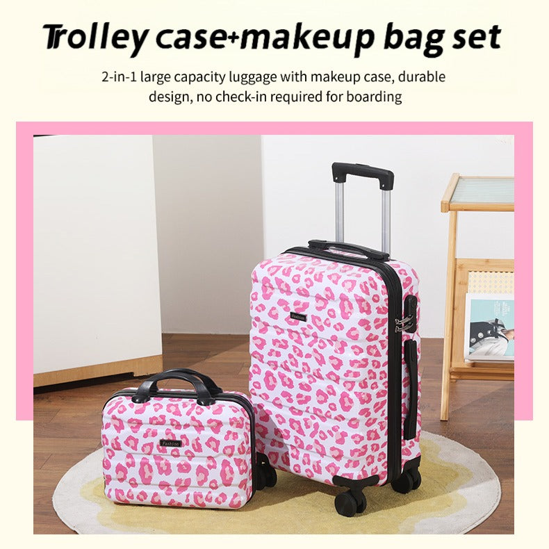 2-teiliges Kofferset mit Make-up-Tasche