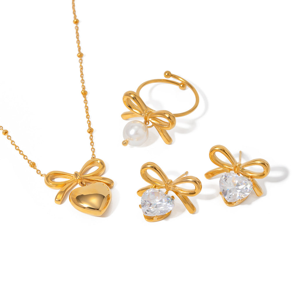 Schmuck-Set mit Schleifen-Motiv