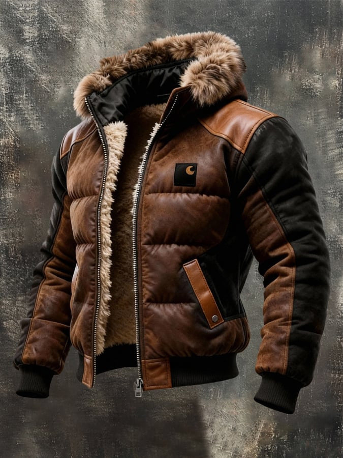 Gefütterte Kapuzenjacke für Herren – Bild 2 | LuxeStyle