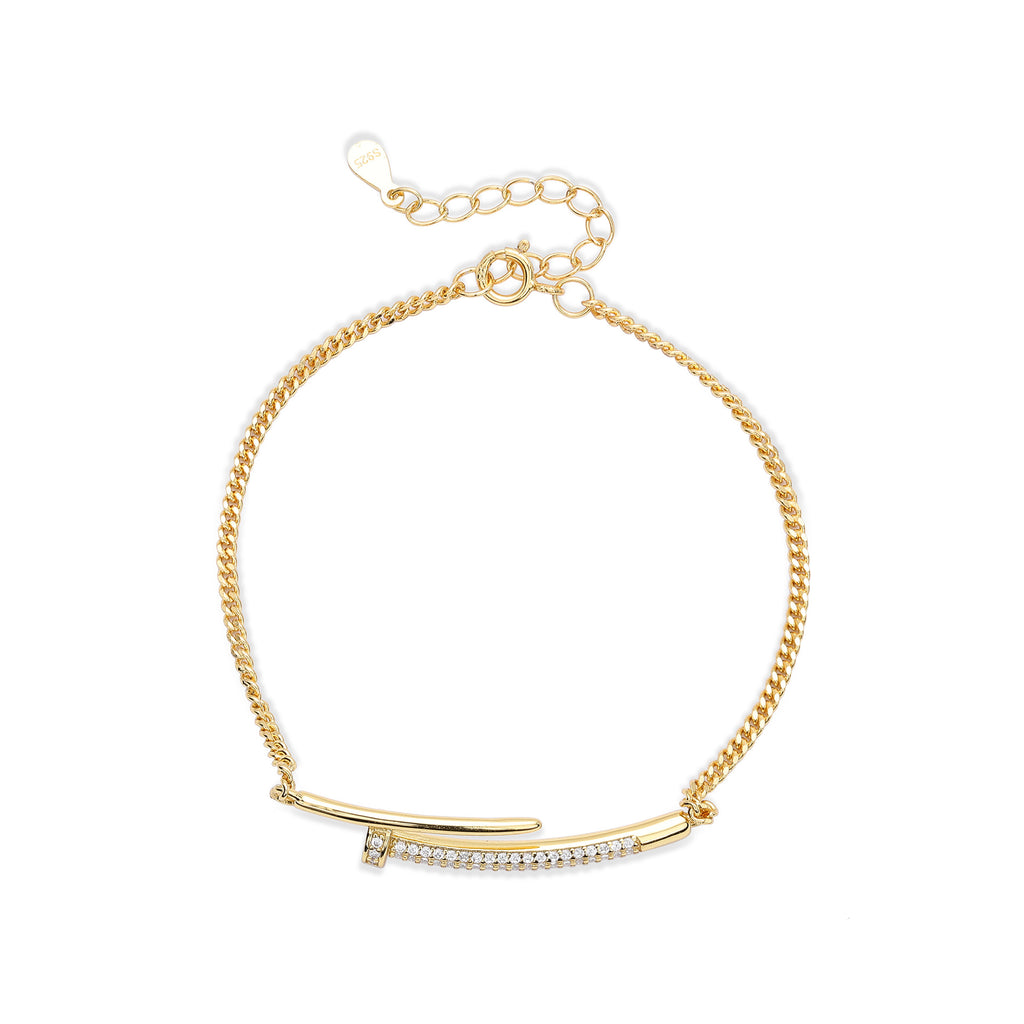 Armband aus 925er Silber mit Zirkonia-Nieten – Bild 3 | LuxeStyle