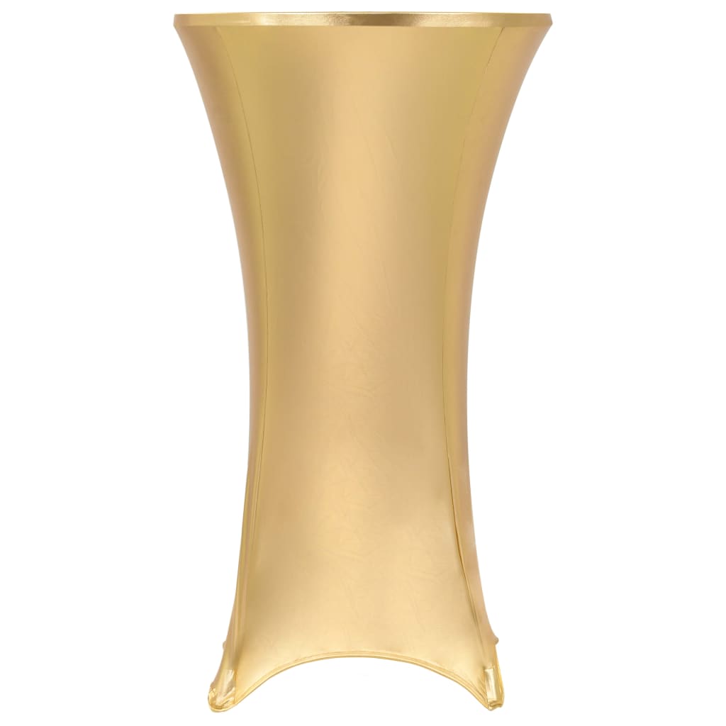 2er-Set Stretch-Tischhussen, Gold, Ø 80 cm