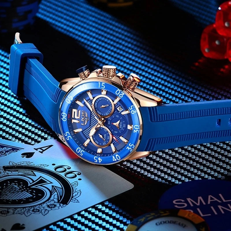 Quarz-Herrenuhr wasserdicht mit Multifunktion – Bild 7 | LuxeStyle