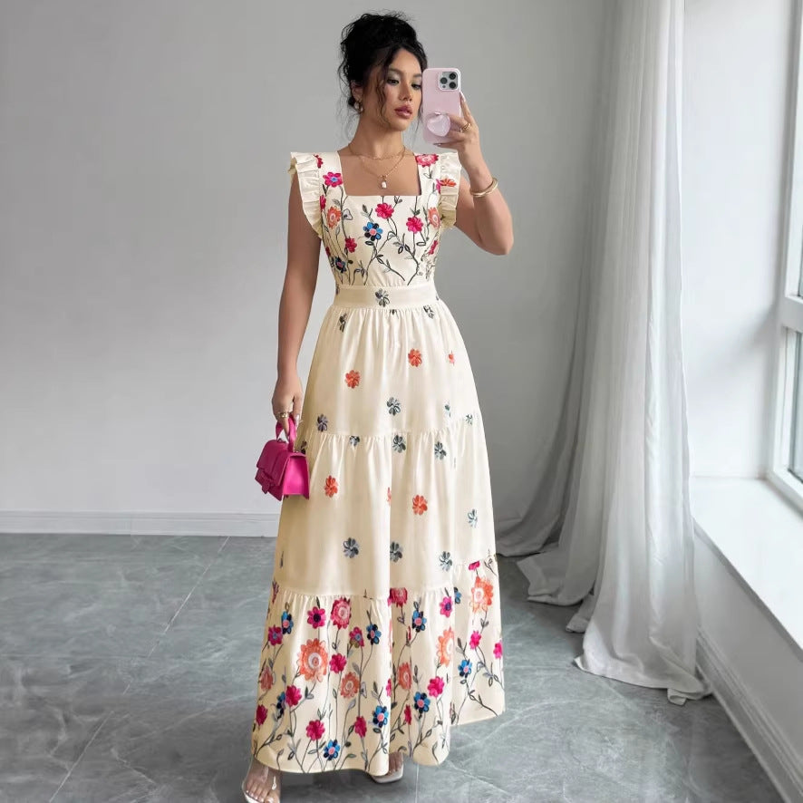Geblümtes Midikleid mit Puffärmeln – Bild 4 | LuxeStyle