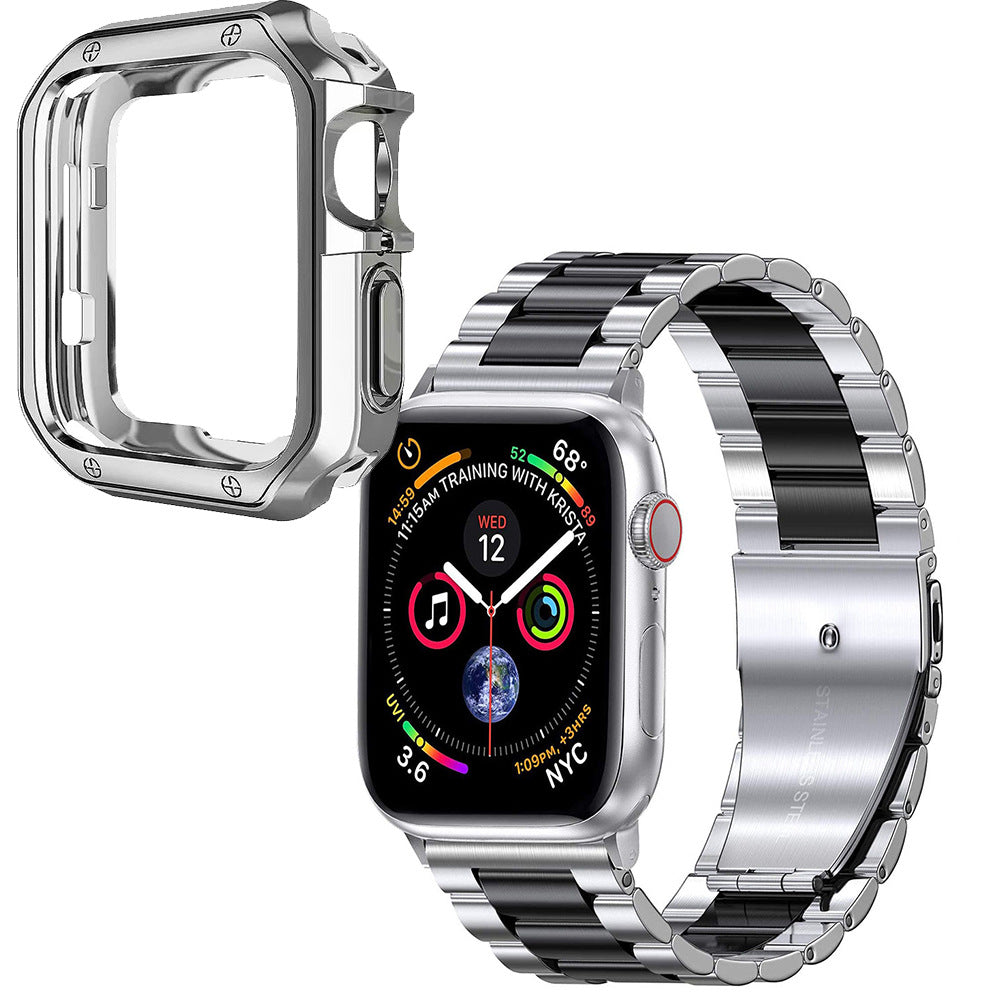 Stahlarmband mit TPU-Rahmen für Apple Watch – Bild 7 | LuxeStyle