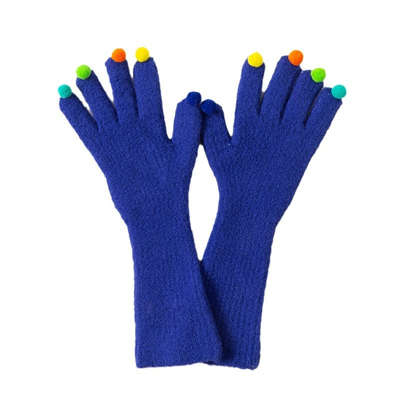 Warme Plüsch-Handschuhe für Damen