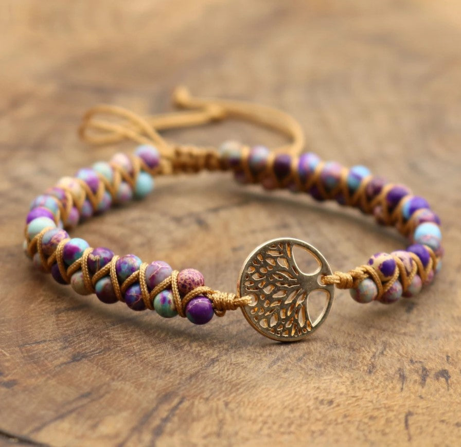 Armband mit Lebensbaum und Naturstein – Bild 2 | LuxeStyle