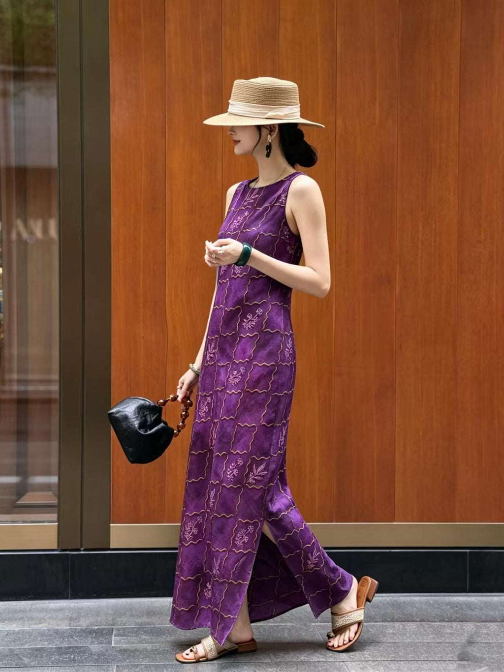 Ärmelloses Casual-Kleid im Vintage-Stil