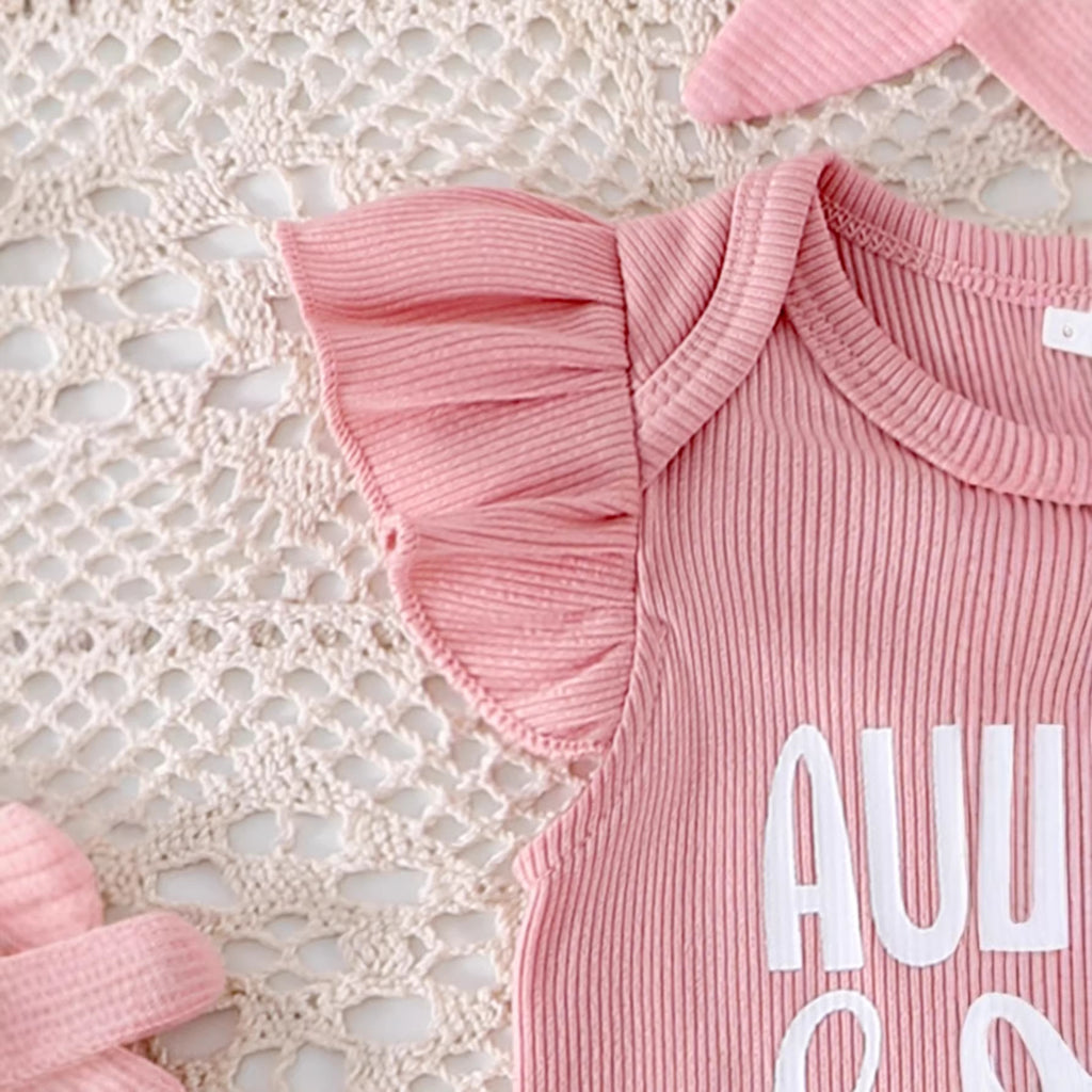 Geripptes Baumwoll-Set für Baby-Mädchen – Bild 6 | LuxeStyle