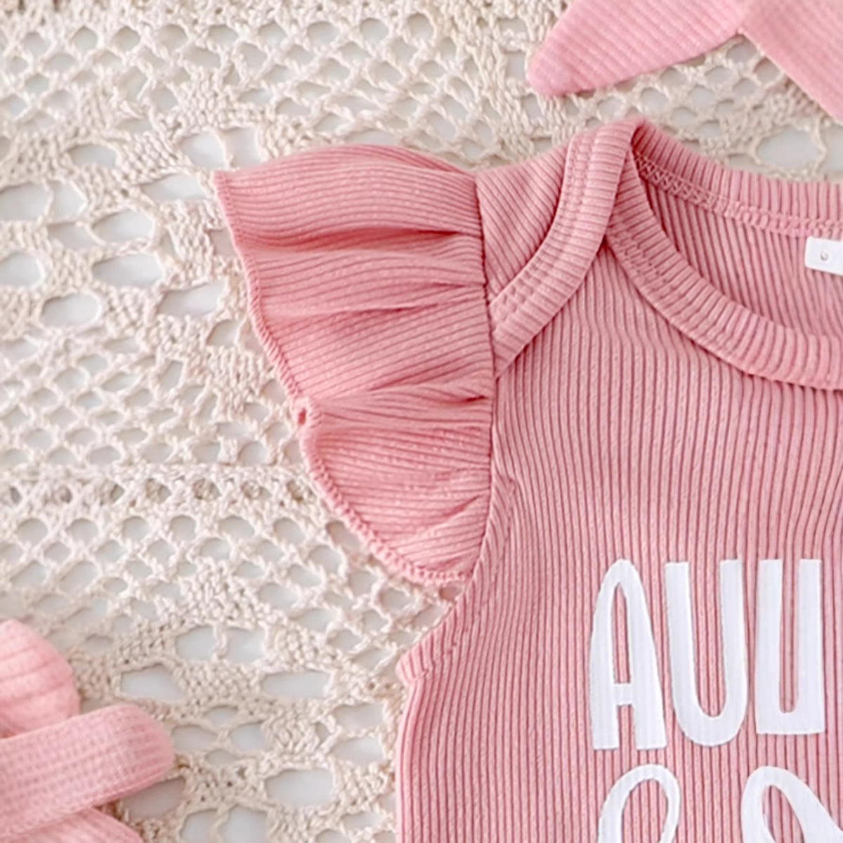 Geripptes Baumwoll-Set für Baby-Mädchen – Bild 6 | LuxeStyle