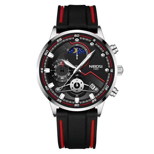 Herren-Quarzuhr mit Chronograph und Mondphase – Bild 6 | LuxeStyle
