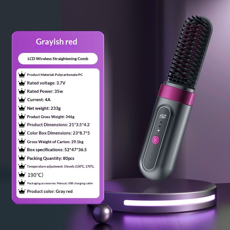 Kabelloser 2-in-1 Haarglätter und Lockenstab mit Ionen – Ansicht 8