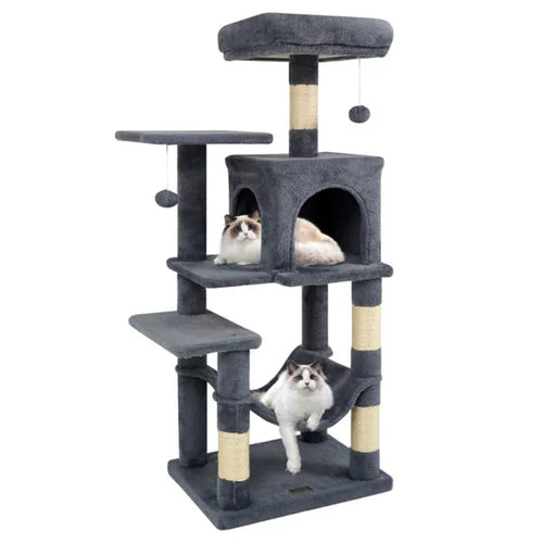 44" Katzenbaum mit Top-Plattform & Hängematte – Bild 1 | LuxeStyle