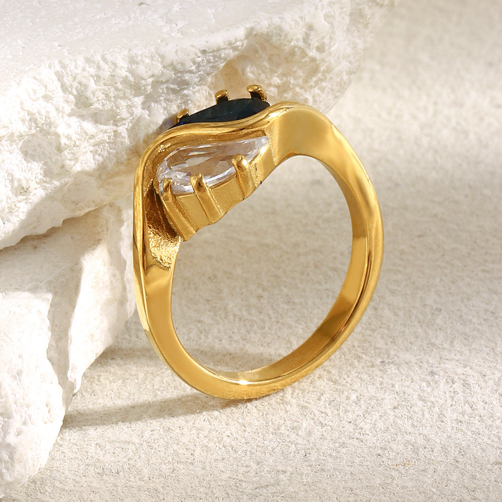 Eleganter Edelstahlring für Damen