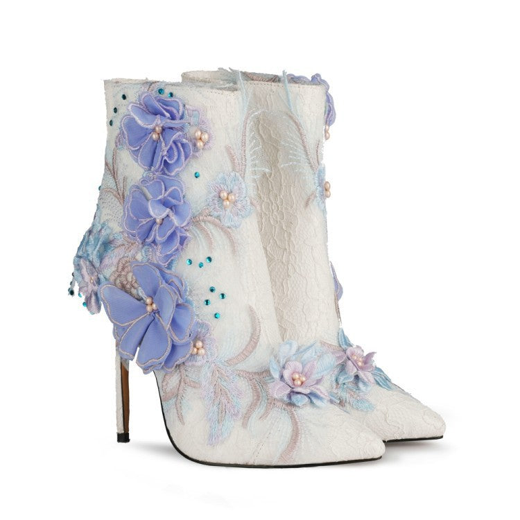 Spitze Blumen Brautschuhe | LuxeStyle