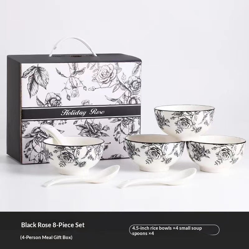 Keramik Schalen- und Besteckset