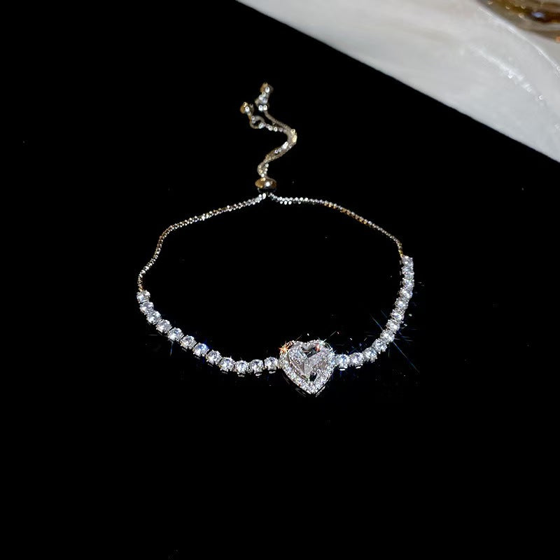 Western Style Zirkonia Herz Armband – Ansicht 3