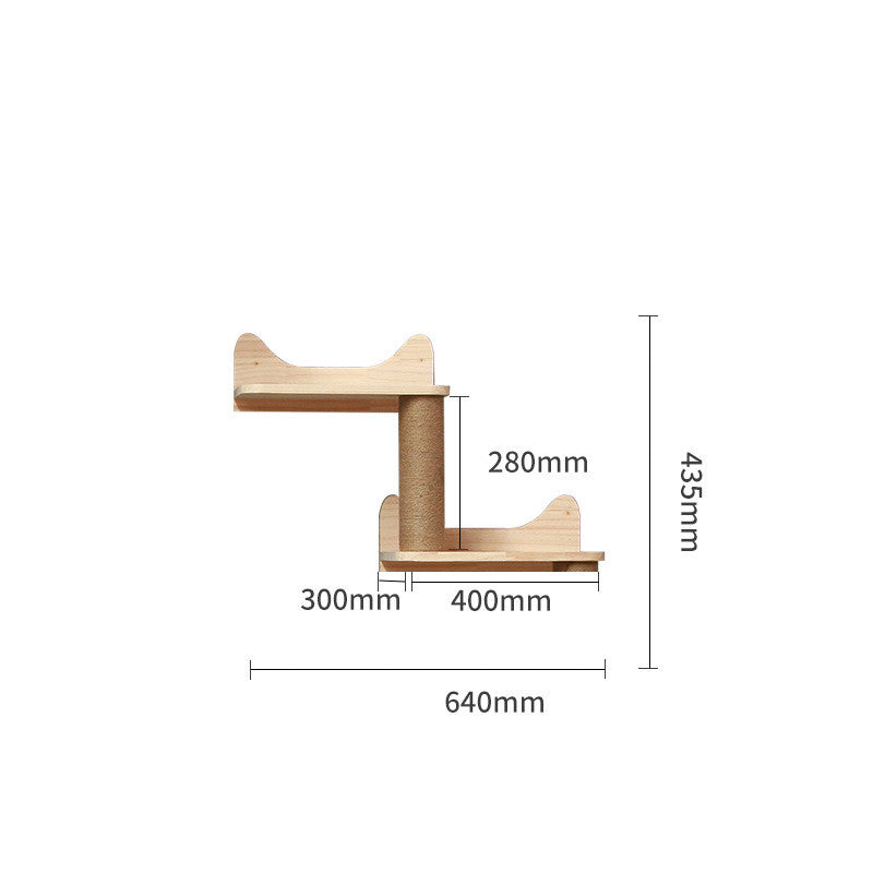 Katzen-Kletterwand aus Massivholz