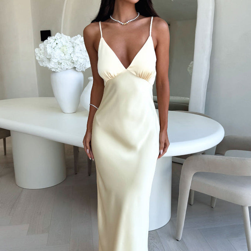 Elegantes V-Neck Bodycon Kleid