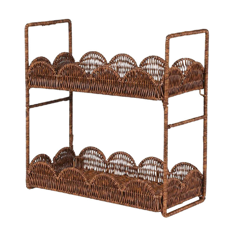 Badregal Rattan-Optik, 2-stufig, verschiebbar | LuxeStyle