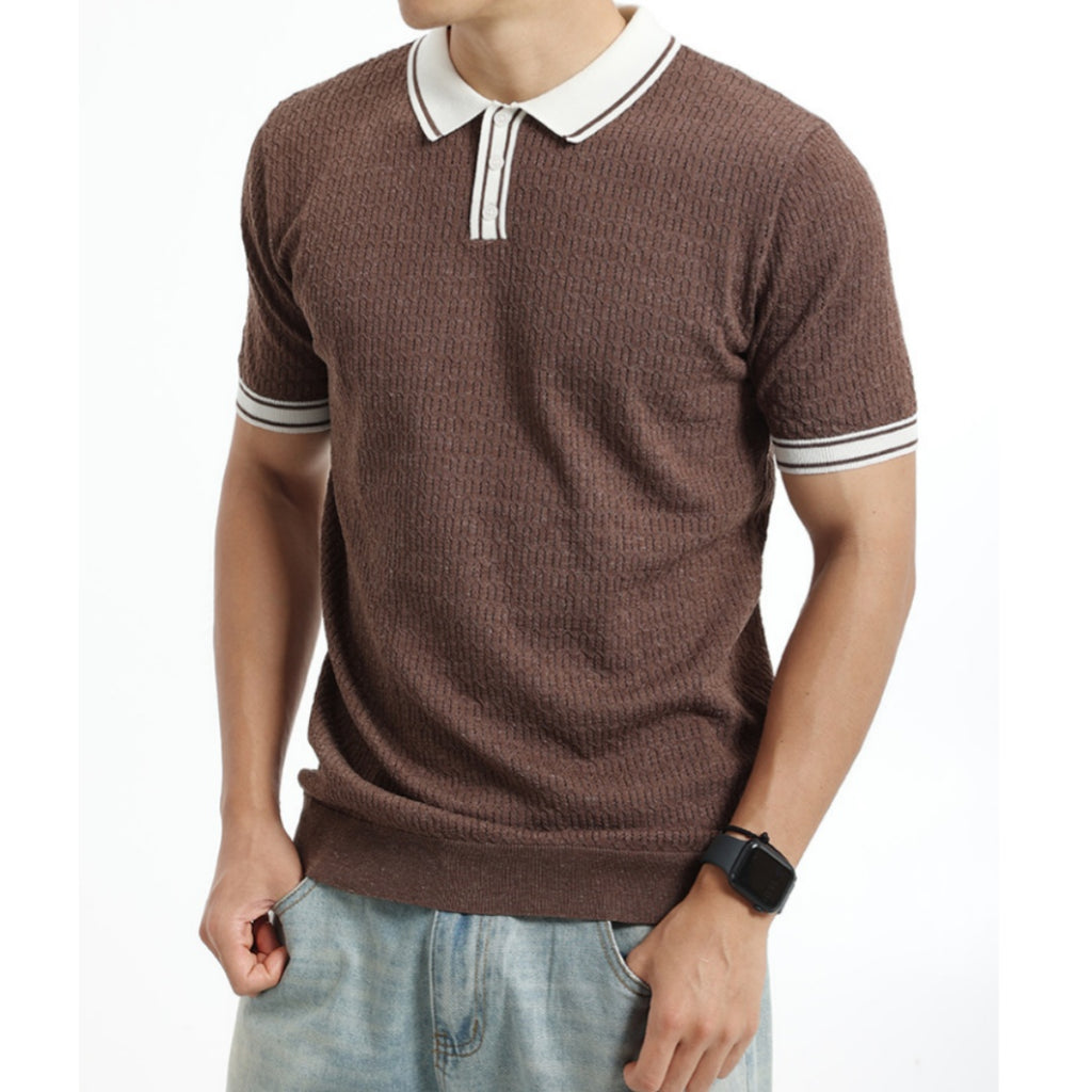 Klassisches Polo-Shirt mit Farbblock-Design – Bild 4 | LuxeStyle