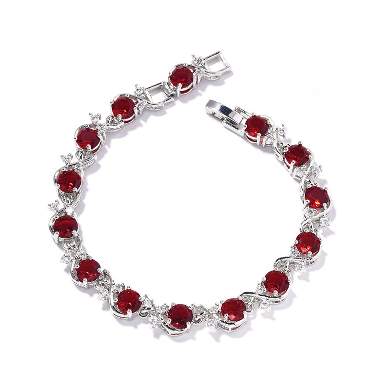 Damen Armband mit Zirkonia, rund – Bild 12 | LuxeStyle