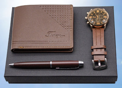 Geschenkset: Geldbörse, Stift, Uhr in Geschenkbox – Bild 4 | LuxeStyle