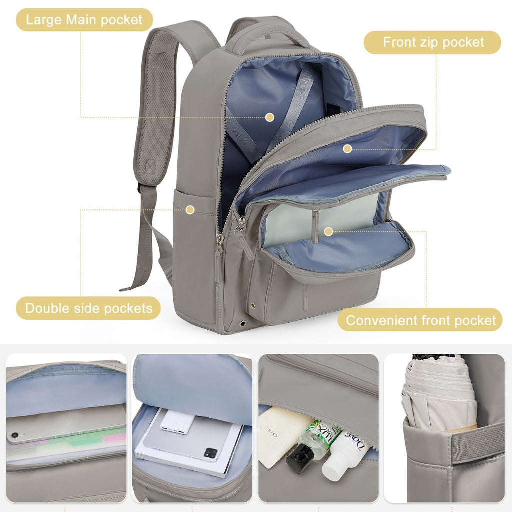 Business-Reiserucksack mit Kompression und USB-Anschluss – Bild 4 | LuxeStyle