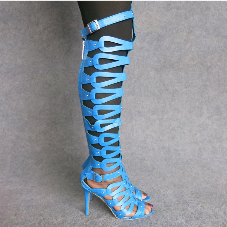 Stilvolle High-Top-Sandalen mit Metallbuckle – Bild 2 | LuxeStyle
