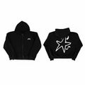 Cardigan Hoodie mit floralem Letter-Print