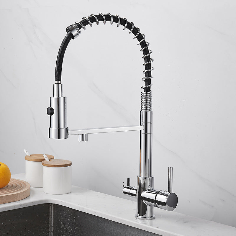 Küchenarmatur 3-in-1, schwarz, Edelstahl – Bild 5 | LuxeStyle