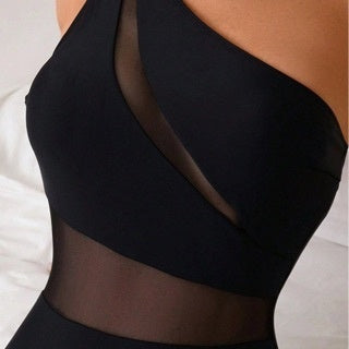 Einteiliger Mesh-Badeanzug für Damen